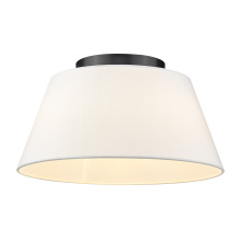 Golden 3189-FM BLK-MWS - Golden Lighting Penn 3-light Flush Mount in Matte Black